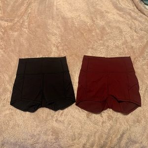 2 spandex Lululemon shorts